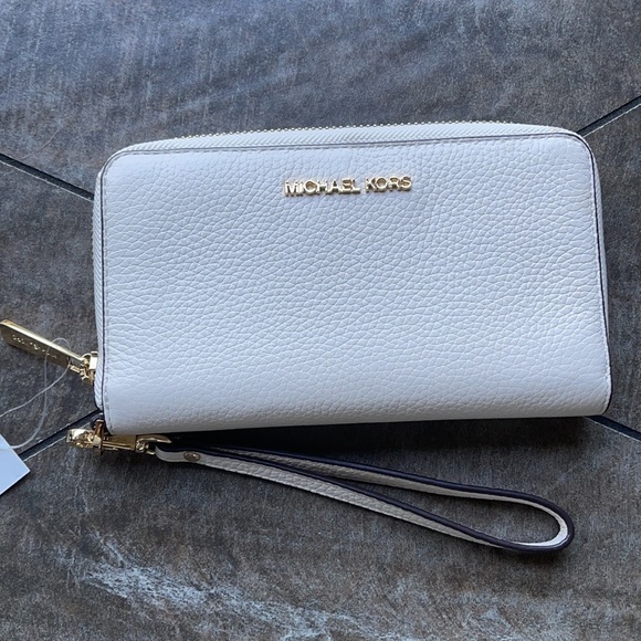 Michael Kors Jet Set Travel Lg Flat Multifunctional Phone Case-Wristlet-Wallet - Picture 7 of 16